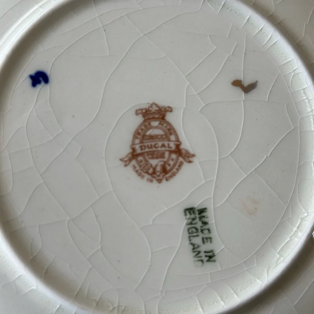Vintage AGR Crown Ducal Porcelain Fruit Hand Painted Plate Made in England